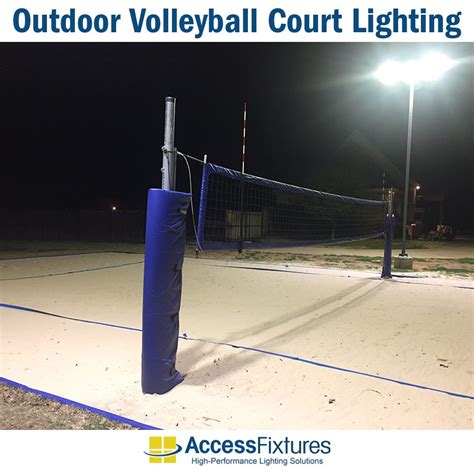 Outdoor Volleyball Court Lighting 25ft Poles 30fc, 1 Court