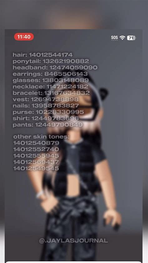 ROBLOX outfit codes