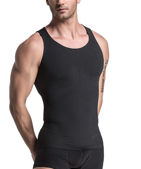 Xtf By Extreme Fit Black Firm 2 In 1 Compression And Posture Tank Mens Regular Tank Man