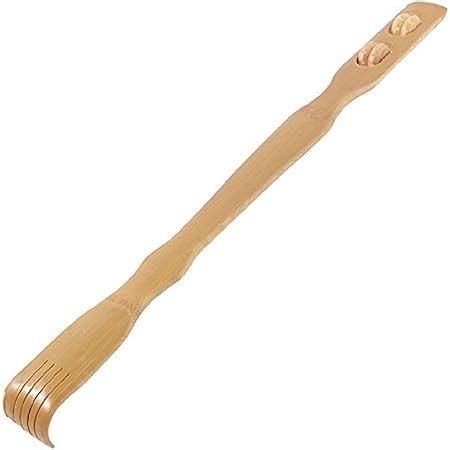 Amazon.com : Bamboo Therapeutic Back Scratchers Backscratchers w/ two Massage Roller Wheels ...