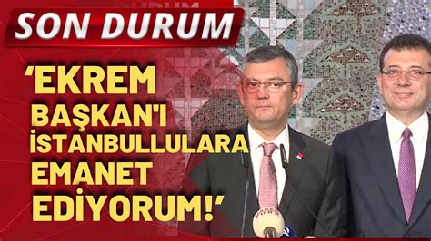 SON DURUM Özgür Özel Ekrem İmamoğlu görüşmesi sonrası ilk açıklama