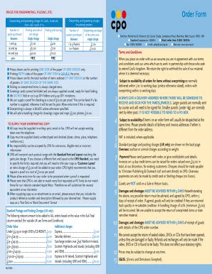 Fillable Online Cpo Org Order Form CPO Cpo Org Fax Email Print