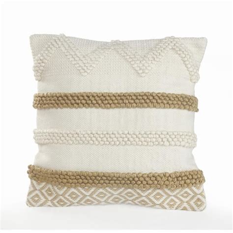 Lr Home Neutral Textured Block Throw Pillow Hayneedle Throw Pillows Stripe Throw Pillow