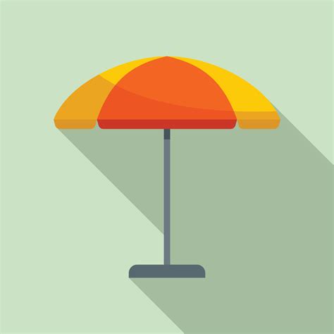 Sun Beach Umbrella Icon Flat Style 14495367 Vector Art At Vecteezy