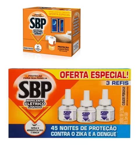 Kit Repelente Sbp Aparelho E Refis De Ml Noites