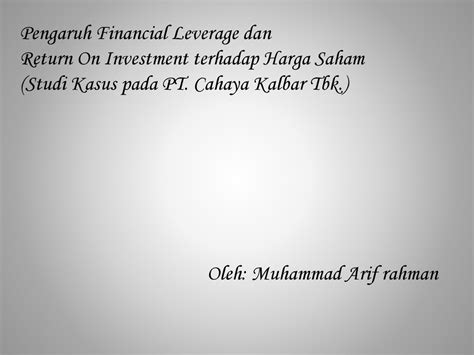 Oleh Muhammad Arif Rahman Ppt Download