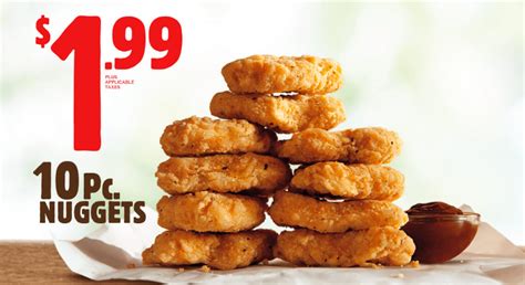 Burger King Canada Offers 1 99 For 10 Pc Nuggets Get 2 For 5