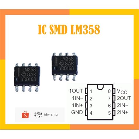 Jual LM358 SMD IC Opamp LM358DR Low Power Dual Operational Amplifiers