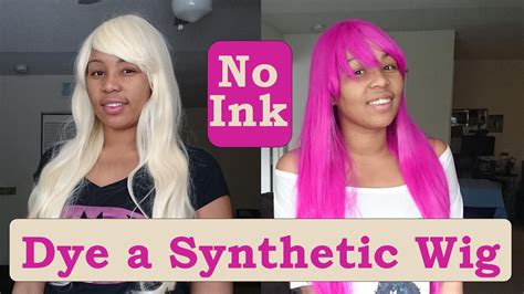 Diy Dye A Synthetic Wig Wfabric Dye Diy Wig Dyed Hair Blue Wigs