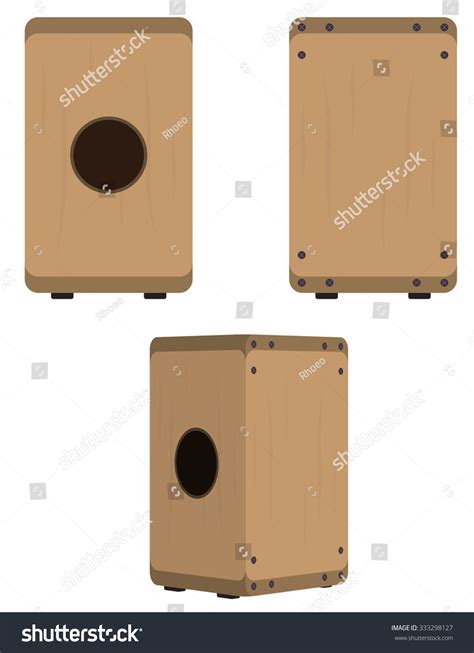 Vector Illustration Cajon Drum Stock Vector Royalty Free 333298127