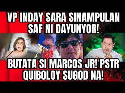 Breaking News Butata Si Marcos Jr Vp Inday Sara Sinampulan Saf Ni