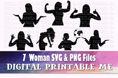 Woman Svg Lady Silhouette Bundle Png Graphic By Digitalprintableme · Creative Fabrica