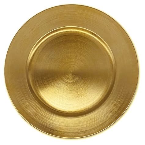 Bulk Plastic Charger Plates Round Dinner Plate 13 Inch Disposable Gold Service Plates Christmas