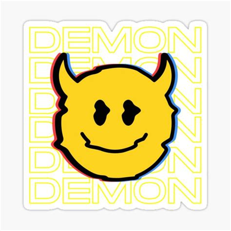 "Demon emoji face" Sticker for Sale by kharbache | Redbubble