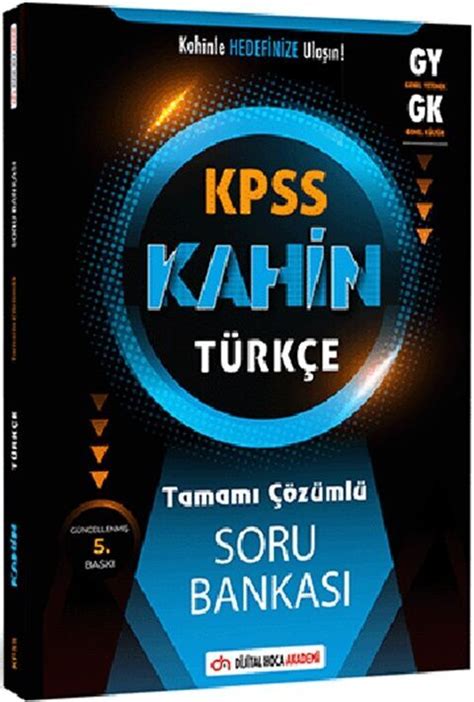 Dijital Hoca KPSS Genel Yetenek Kahin Türkçe Tamamı Çözümlü Soru