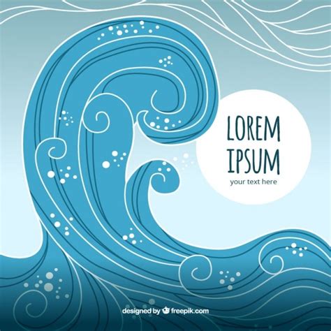 Wave Template Background Vector Free Download