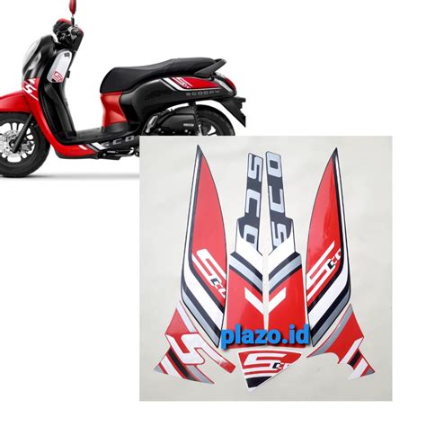 Jual Stiker Striping Body Lis Motor Honda Scoopy Sporty Hitam