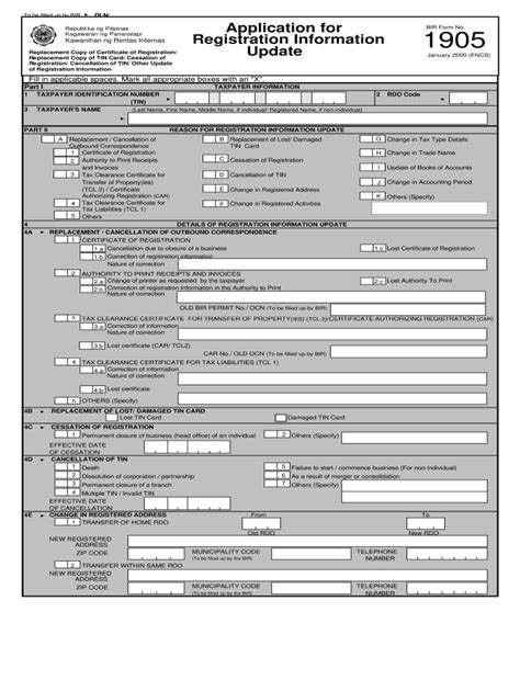 How To Fill Up Bir Form 1905 Fill And Sign Printable Template Online