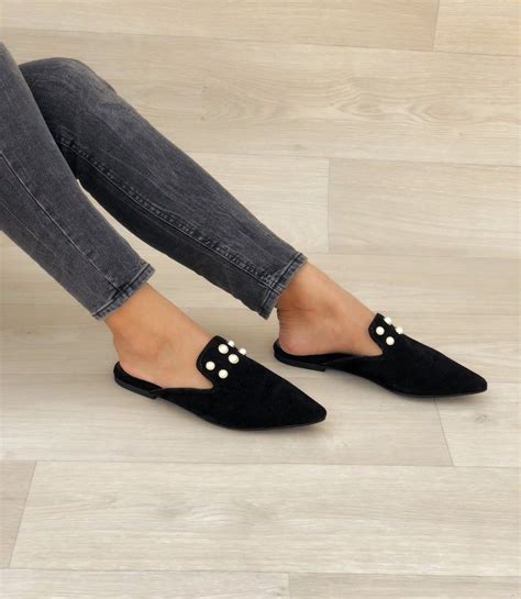 Mules Summer Shoes Womens Mules Black Leather Mules Etsy In 2020