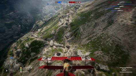 Battlefield 1 Fighter Plane Gameplay Red Baron Skin Youtube