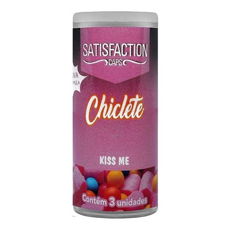 Bolinhas Beijáveis Kiss Me Satisfaction Caps Chiclete Sex Shop Loja