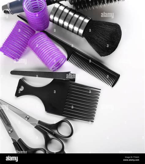 barber set  tools isolated  white stock photo alamy