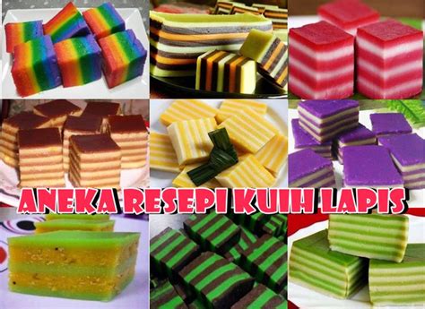 Aneka Resepi Kuih Lapis Simple Ikut Sukatan Cawan Yang Sedap