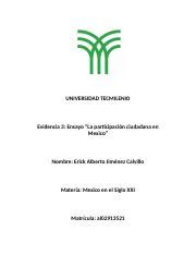 Evidencia Docx Universidad Tecmilenio Evidencia Ensayo La