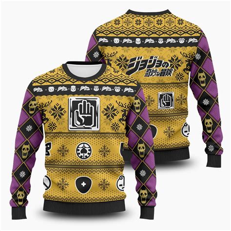 Jjba Sweaters Jojo Bizarre Christmas Unisex Wool Sweater Fh0709