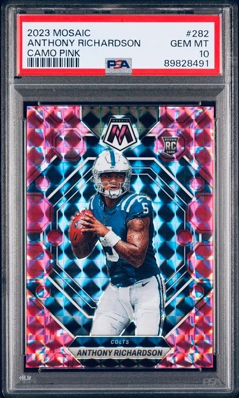 Anthony Richardson 2023 Mosaic 282 Pink Camo Price Guide Sports Card