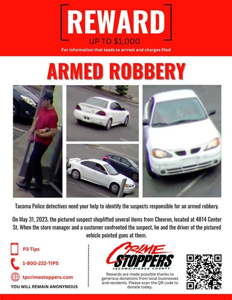 Tacoma Police Department On Twitter Do You Recognize This Armed