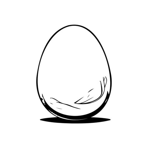 Icono De Huevo Dibujo A Mano Color Negro Lunes De Pascua Elemento