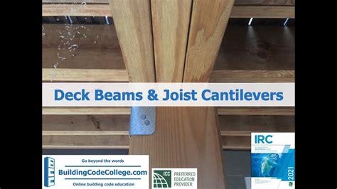 Deck Beam Spans And Joist Cantilevers Youtube