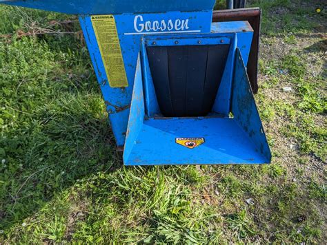 Goossen Wood Chipper 3 Point Hitch Attachment Powered By Tractor Pto