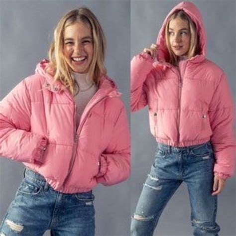 Love Tree Jackets Coats New Barbie Bubble Gum Pink Hooded Zip Up