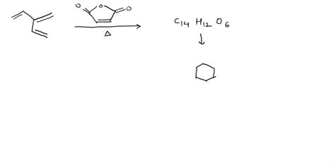 Solved The Triene Below Reacts With Excess Maleic Anhydride Structure Shown Above The Arrow