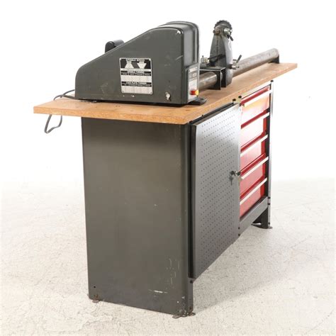 Sears Craftsman 12 Wood Lathe With Turning Tools And Storage Cabinet