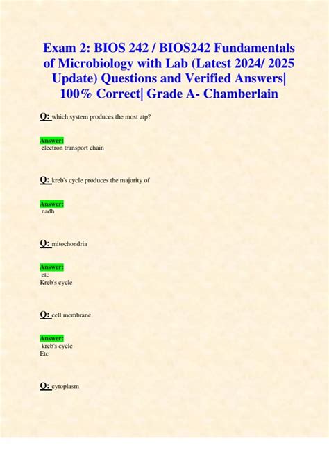 Exam Bios Bios Fundamentals Of Microbiology With Lab