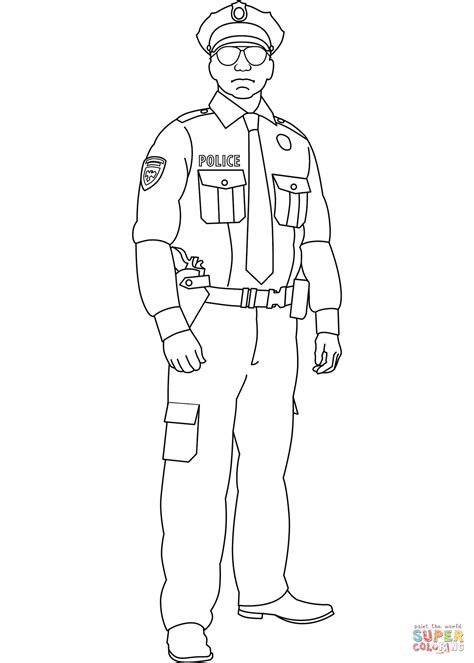 Policeman Coloring Page Free Printable Coloring Pages