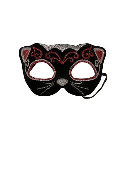 Black Cat Mask W Painting