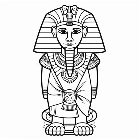 Premium AI Image | Vector ancient egypt god vintage logo line art concept black and white color ...