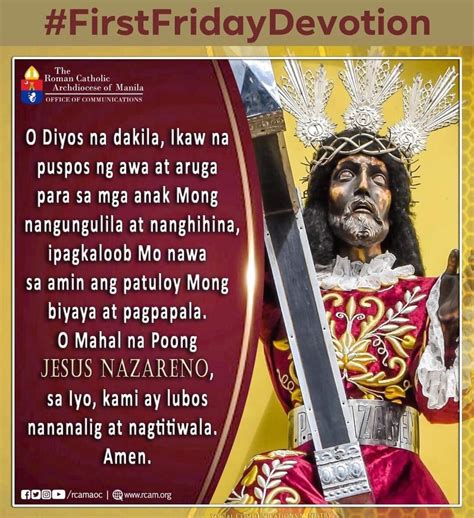 Unangbiyernesnadebosyon Sa Nuestro Padre Jesus Nazareno Mahal Na