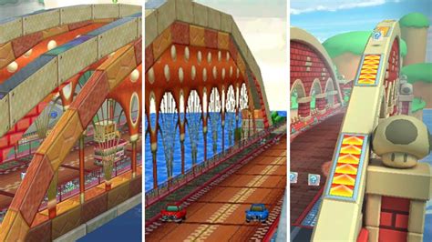 Evolution Of Mushroom Bridge Tracks In Mario Kart Games 2003 2023