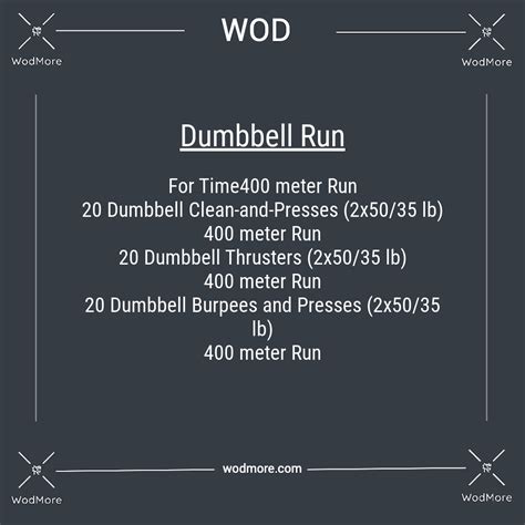 The "Dumbbell Run" Workout, CrossFit WOD | WodMore