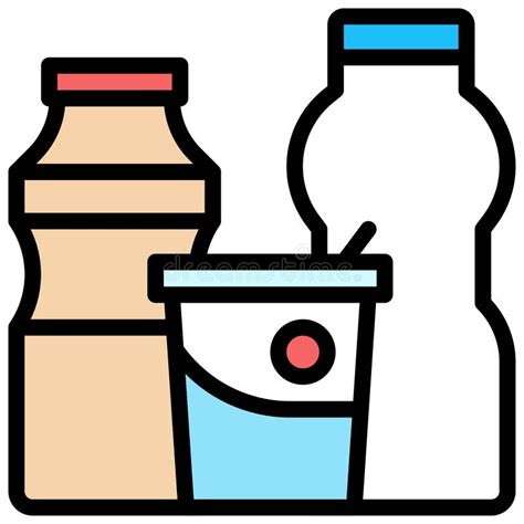 Milk And Yogurt Icon Supermarket And Shopping Mall Related Vector