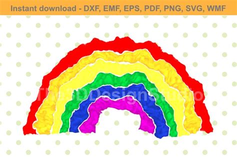 Rainbow Doodle Svg Rainbow Svg Clip File Spring Svg Rainbow Etsy Uk