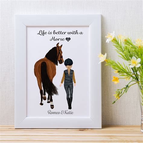 Personalised Horse Print Horse Rider T T For Rider T For