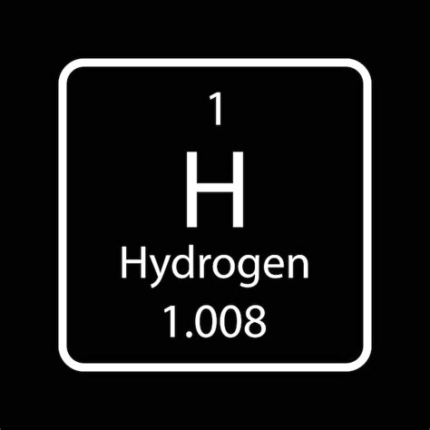 Premium Vector Hydrogen Symbol Chemical Element Of The Periodic Table Vector Illustration