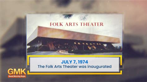 The Folk Arts Theater Was Inaugurated Today In History Youtube