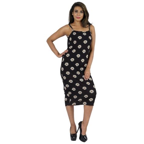 Inkmeso Womens Sexy Spaghetti Strap Dress Printed Bodycon Club Party